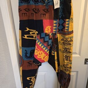 Colorful Patchwork Harem Pants